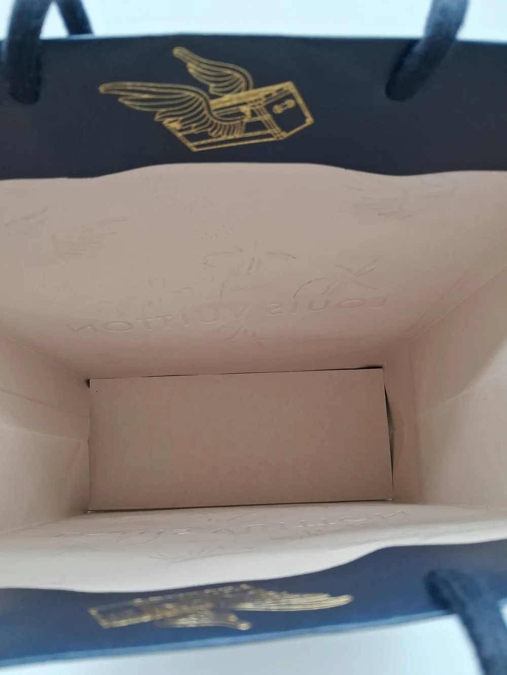 LOUIS VUITTON Le Voyage des Lumières Holiday Gift Bag Trunk Floral Navy Gold